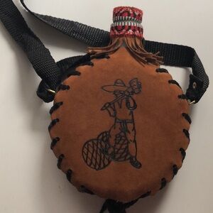 Spanish leather bota bag (or wineskin)